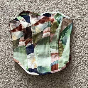 Multi colored corset top